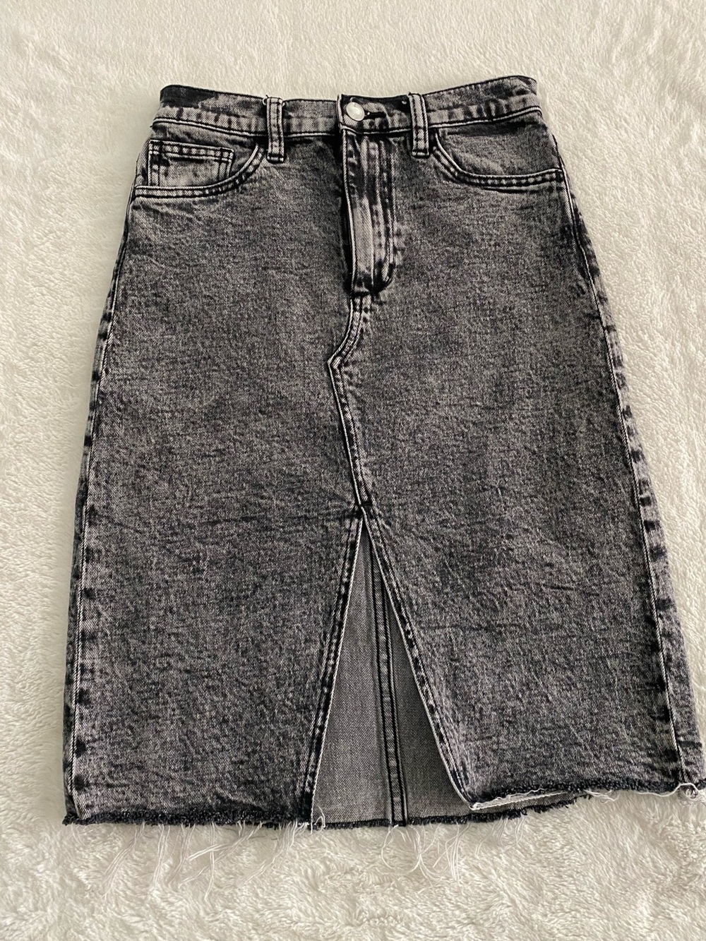 Joe's Jeans Leah Denim High Rise Midi Skirt Size 24